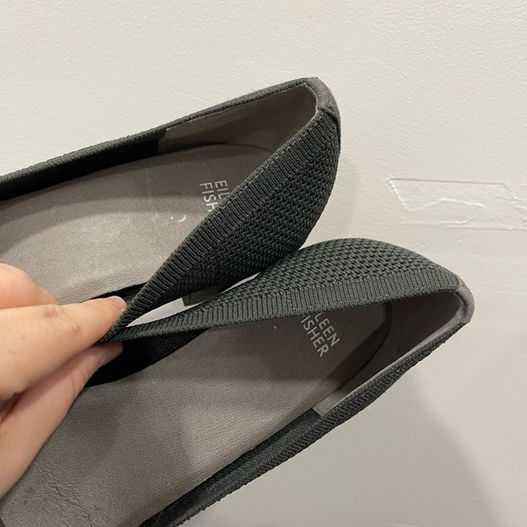 Eileen Fisher Kiss Stretch Sock Knit Pump in Graphite Grey Fabric Size 10 - Picture 7 of 10